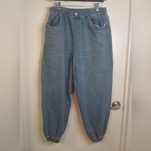 New! Blank NYC High Rise Elastic Waist Blue Jogger Jeans 30 (Roughly 14/16) NWOT